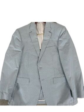 Andrew Fezza Light Blue & White Seersucker Sport Coat